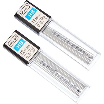 Herlitz 0,5 mm Minen für Bleistifte - HB - 24 Stück Herlitz 0,5 mm Minen für Bleistifte - HB - 24 Stück