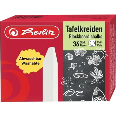 Herlitz Whiteboard-Kreide - 36 Stück, Rechteckig, Papieren verpackt Herlitz Whiteboard-Kreide - 36 Stück, Rechteckig, Papieren verpackt