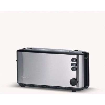 Severin Automatischer Langschlitz-Toaster - Edelstahl/Schwarz gebürstet Severin Automatischer Langschlitz-Toaster - Edelstahl/Schwarz gebürstet