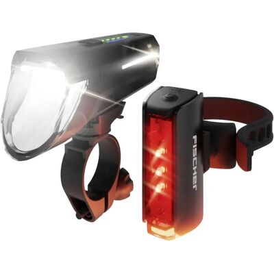 Set luci biciclette FISCHER FAHRRAD LED 110 - Kit luci bici Set luci biciclette FISCHER FAHRRAD LED 110 - Kit luci bici