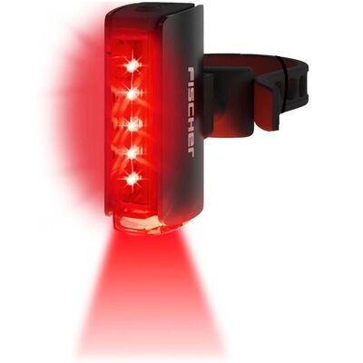 Feu arrière de vélo Fischer - Aluminium, sol & frein, USB-C Feu arrière de vélo Fischer - Aluminium, sol & frein, USB-C