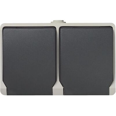 Unitec - Ytmonterade Uttag - IP44 - Stopcontact met afdekking Unitec - Ytmonterade Uttag - IP44 - Stopcontact met afdekking