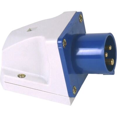 Unitec 47405L Wandmontage Stromanschluss - 16A, 3-polig, IP44 Unitec 47405L Wandmontage Stromanschluss - 16A, 3-polig, IP44