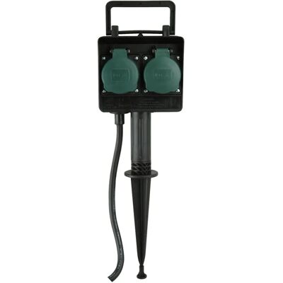 Unitec 44202 Tomada de jardim com pino de terra - Tomada de jardim Unitec 44202 Tomada de jardim com pino de terra - Tomada de jardim