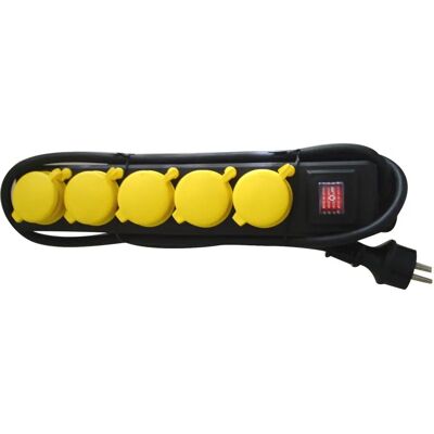 Unitec 47555 fr Verlengsnoer met 5 stopcontacten - IP44, 1.5m kabel Unitec 47555 fr Verlengsnoer met 5 stopcontacten - IP44, 1.5m kabel