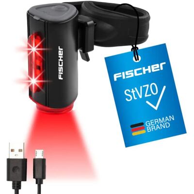 FISCHER TWIN Feu arrière rechargeable pour vélo - Accessoires vélo FISCHER TWIN Feu arrière rechargeable pour vélo - Accessoires vélo