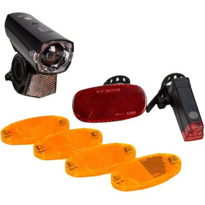 Sada cyklosvětel Fischer - 85345, Vodotěsná, 12 Lux, LED Sada cyklosvětel Fischer - 85345, Vodotěsná, 12 Lux, LED