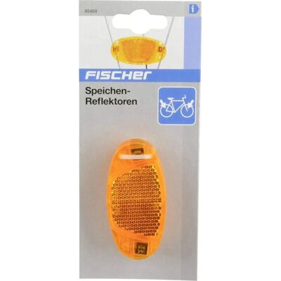Kit de Réflecteurs pour Vélo Fischer - Orange - 4 Pièces Kit de Réflecteurs pour Vélo Fischer - Orange - 4 Pièces