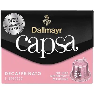 Dallmayr Lungo Decaffeinato - Arabica, Haselnuss, Zeder - Kapsel Dallmayr Lungo Decaffeinato - Arabica, Haselnuss, Zeder - Kapsel
