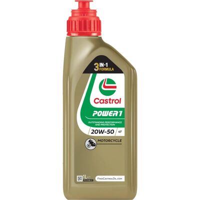 Huile moteur Castrol Power 1 4T 20W-50 - 1L premium - Publicité Huile moteur Castrol Power 1 4T 20W-50 - 1L premium - Publicité