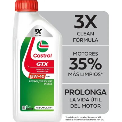 Castrol GTX 15W-40 Moottoriöljy - Moottorinsuojelu - 1L Castrol GTX 15W-40 Moottoriöljy - Moottorinsuojelu - 1L