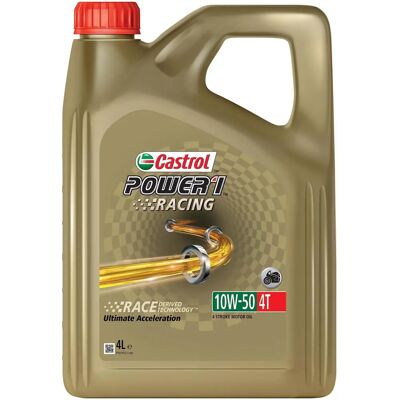 Huile moteur Castrol Power1 Racing 4T 10W50 4L - Publicité Huile moteur Castrol Power1 Racing 4T 10W50 4L - Publicité