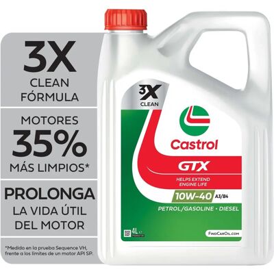 Λιπαντικό κινητήρα Castrol GTX A3/B4 10W-40 - Για VW, Peugeot, Renault, Fiat Λιπαντικό κινητήρα Castrol GTX A3/B4 10W-40 - Για VW, Peugeot, Renault, Fiat