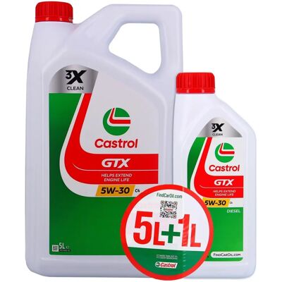 Olej silnikowy Castrol GTX 5W30 C4 - 6L Olej silnikowy Castrol GTX 5W30 C4 - 6L