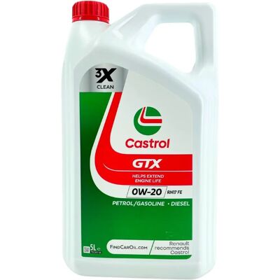 Olej silnikowy Castrol RN17 FE 0W-20 5I - Syntetyczny dla Renault, Dacia, Hyundai Olej silnikowy Castrol RN17 FE 0W-20 5I - Syntetyczny dla Renault, Dacia, Hyundai