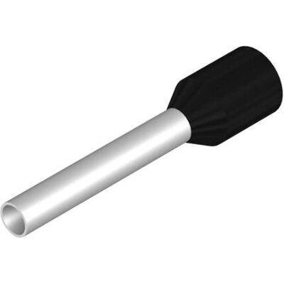 Weidmüller H1.5/18D SW Elektriska Terminaler - Delvis isolerade - 1.5 mm² - 12 mm - Pack av 500 Weidmüller H1.5/18D SW Elektriska Terminaler - Delvis isolerade - 1.5 mm² - 12 mm - Pack av 500