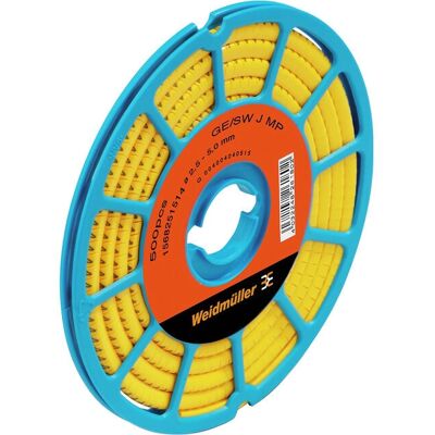 Pression de câble et anneau de marquage Weidmüller - Jaune - Marqueurs pour fils 1,5-4mm, 2,5-5mm - Publicité Pression de câble et anneau de marquage Weidmüller - Jaune - Marqueurs pour fils 1,5-4mm, 2,5-5mm - Publicité