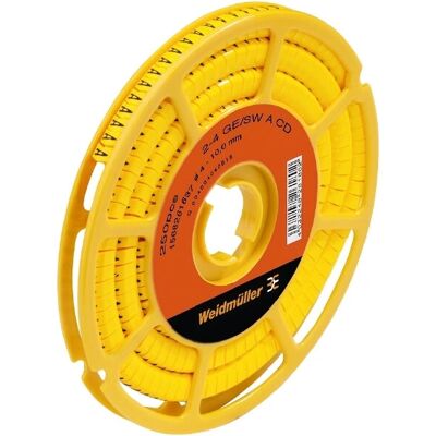 Geel kabelklem Weidmüller CLI C 2-4 GE/SW 3 CD - Kabeltype Geel kabelklem Weidmüller CLI C 2-4 GE/SW 3 CD - Kabeltype