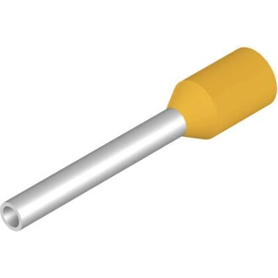 Weidmüller H0.25/12T GE electrical terminals - Partially insulated, Yellow, 0.25 mm², 8 mm Weidmüller H0.25/12T GE electrical terminals - Partially insulated, Yellow, 0.25 mm², 8 mm