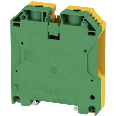 Bornier de protection Weidmüller WPE 70N/35 - Vert/Jaune - Publicité Bornier de protection Weidmüller WPE 70N/35 - Vert/Jaune - Publicité