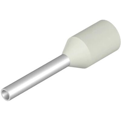 Terminal eléctrico Weidmüller H0.5/14S W - Aislado parcialmente, 8mm, Blanco Terminal eléctrico Weidmüller H0.5/14S W - Aislado parcialmente, 8mm, Blanco