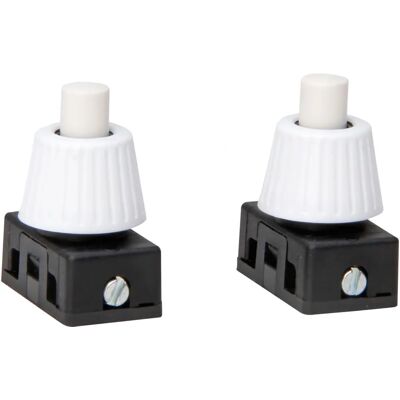 Kopp 192117081 Interruptor de presión - 1 Polo, 250 V~, 2 A, Pack de 2 Kopp 192117081 Interruptor de presión - 1 Polo, 250 V~, 2 A, Pack de 2