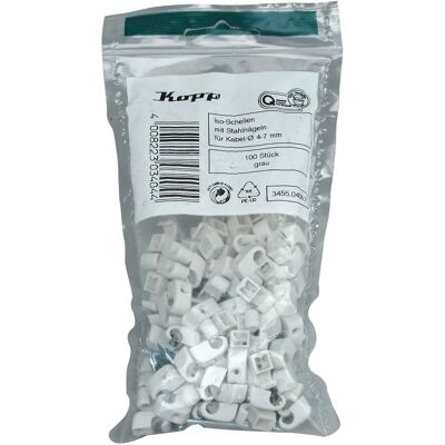 Abrazadera de cable Kopp 345504087 - 4-7mm - Gris Abrazadera de cable Kopp 345504087 - 4-7mm - Gris