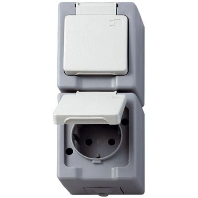 Kopp Modèle 130348009 Gris Prise 2 pôles IP44 Kopp Modèle 130348009 Gris Prise 2 pôles IP44
