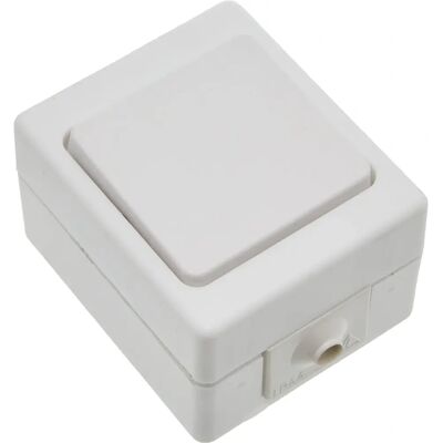 Interruptor bipolar de superfície Kopp - 10AX 250V - IP44 Interruptor bipolar de superfície Kopp - 10AX 250V - IP44