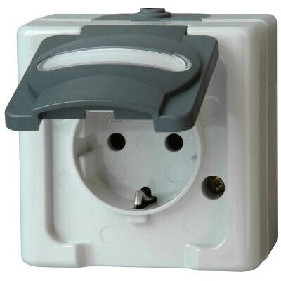 Kopp 103356006 Steckdose - IP44, Grau, Wandmontage Kopp 103356006 Steckdose - IP44, Grau, Wandmontage