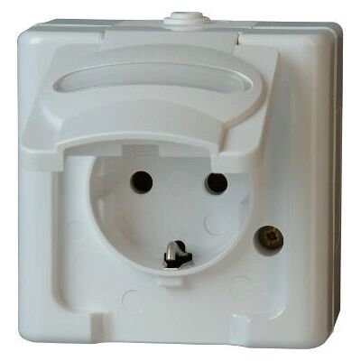Kopp 103302007 Enchufe Blanco IP44 - Ambiente húmedo, 16A Kopp 103302007 Enchufe Blanco IP44 - Ambiente húmedo, 16A