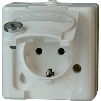 Kopp Weiße 103402000 Steckdose - Feuchtraum, Verriegelbar, IP44 Kopp Weiße 103402000 Steckdose - Feuchtraum, Verriegelbar, IP44