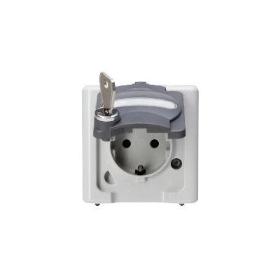 Kopp 103656005 Prise électrique - Gris IP44 avec verrouillage Kopp 103656005 Prise électrique - Gris IP44 avec verrouillage