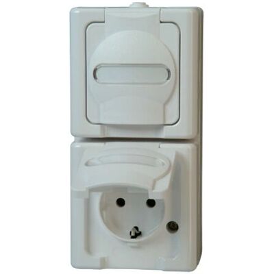 Kopp Blanco Ártico Enchufe de Superficie 2 Ganchos - Toma eléctrica Kopp Blanco Ártico Enchufe de Superficie 2 Ganchos - Toma eléctrica