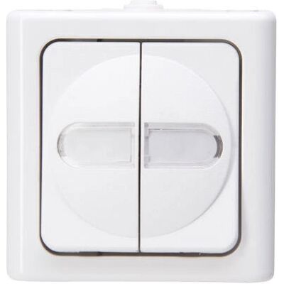 Kopp 560502004 Interruptor de Luz - Doble, Blanco Kopp 560502004 Interruptor de Luz - Doble, Blanco
