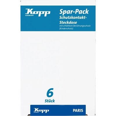 Kopp Paris Marrón 6 Enchufes con protección - Enchufe eléctrico Kopp Paris Marrón 6 Enchufes con protección - Enchufe eléctrico