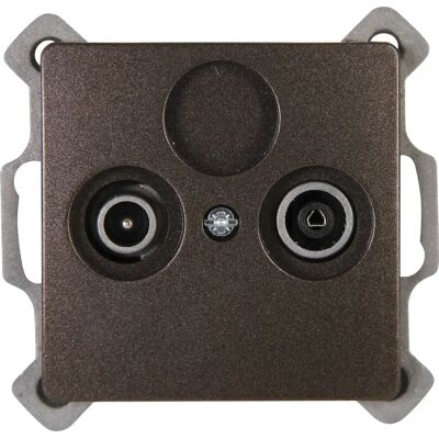 Kopp - PARIS - palisander-braun - 2 ports - antenna outlet Kopp - PARIS - palisander-braun - 2 ports - antenna outlet