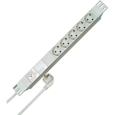 Kopp 930504014 Regleta de enchufes - 5 tomas, protección contra sobretensiones Kopp 930504014 Regleta de enchufes - 5 tomas, protección contra sobretensiones