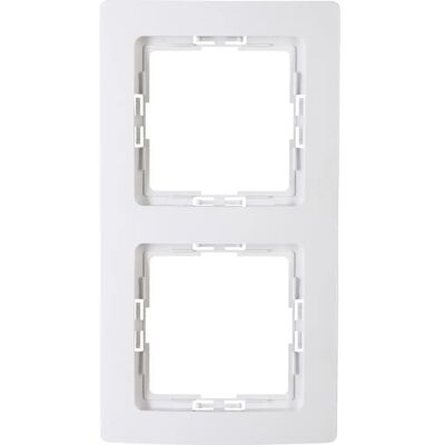 Placa de Pared Kopp - Blanco Ártico - Doble Cubierta - Tapa de Interruptor - IP20 Placa de Pared Kopp - Blanco Ártico - Doble Cubierta - Tapa de Interruptor - IP20