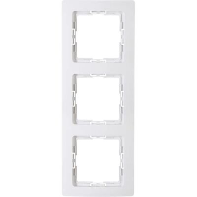 Placa de pared Kopp - Cubierta de interruptor triple, Blanco ártico - HK05 Placa de pared Kopp - Cubierta de interruptor triple, Blanco ártico - HK05