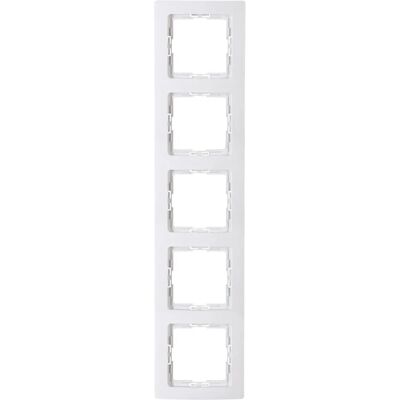 Kopp HK05 Marco de Cubierta para Interruptores - 5 Vías Blanco Kopp HK05 Marco de Cubierta para Interruptores - 5 Vías Blanco