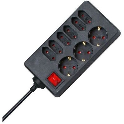 Kopp 129805005 Strömtång med 9 uttag - Svart Kopp 129805005 Strömtång med 9 uttag - Svart