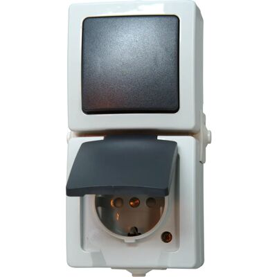 Kopp Nautic Interruptor e Tomada Dupla à Prova d'Água - IP44 Kopp Nautic Interruptor e Tomada Dupla à Prova d'Água - IP44