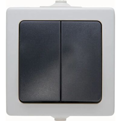 Kopp Nautic Series Light Switch - IP44 - Wet Room Series - Black/Grey/Antracit/Vit Kopp Nautic Series Light Switch - IP44 - Wet Room Series - Black/Grey/Antracit/Vit