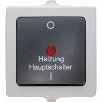 Interruptor de luz Nautic da Kopp - IP44, 2 polos, Cinza e Preto Interruptor de luz Nautic da Kopp - IP44, 2 polos, Cinza e Preto