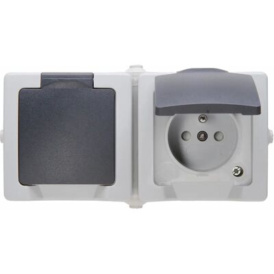 Kopp - 137156005 - Nautic Grey - Electrical socket Kopp - 137156005 - Nautic Grey - Electrical socket