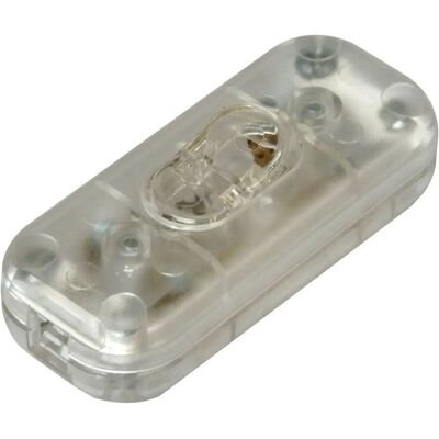 Kopp 191310089 Interruptor em linha - Transparente - 2A - Ligado/Desligado Kopp 191310089 Interruptor em linha - Transparente - 2A - Ligado/Desligado