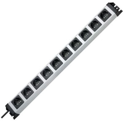 Kopp POWERversal regleta de 10 enchufes - 2m Negro/Plateado Kopp POWERversal regleta de 10 enchufes - 2m Negro/Plateado