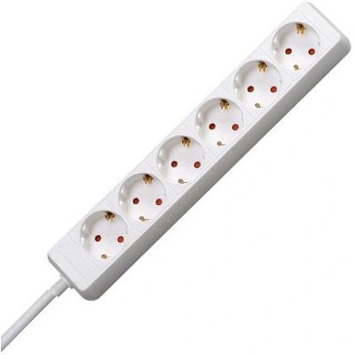 Kopp Verlengsnoer - 6 Stopcontacten, 1,4m, Wit - Verlengsnoer Kopp Verlengsnoer - 6 Stopcontacten, 1,4m, Wit - Verlengsnoer
