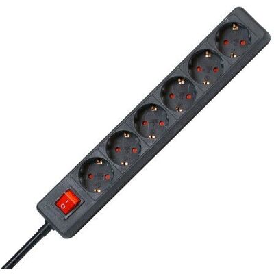 Kopp Extensão de Energia - 6 Tomadas, 1.4m, Preto Kopp Extensão de Energia - 6 Tomadas, 1.4m, Preto